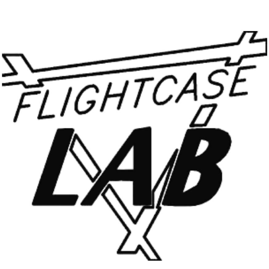 Logo Flighcase Lab nero con contorno